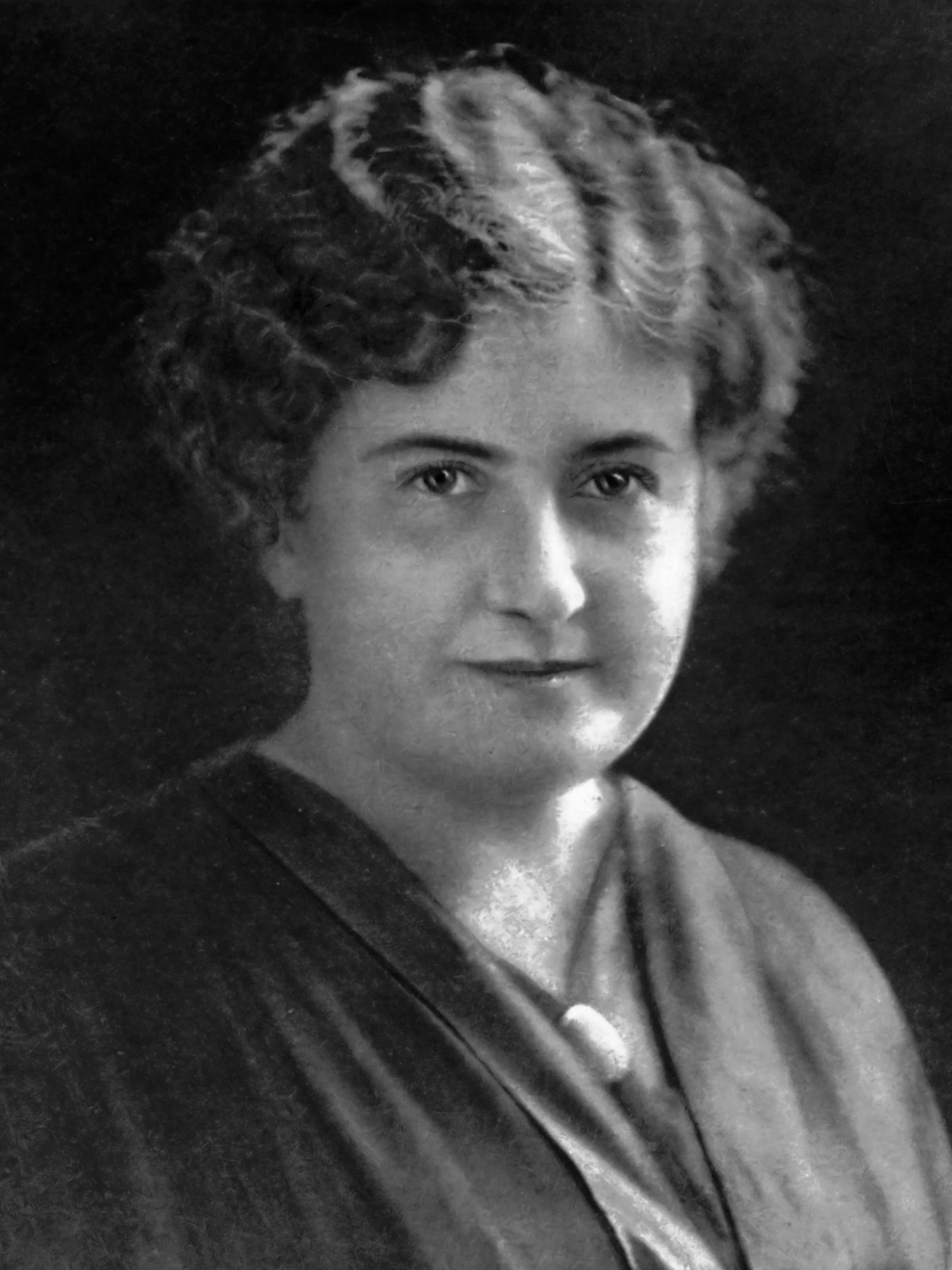 Black-and-white portrait photograph of Maria Montessori